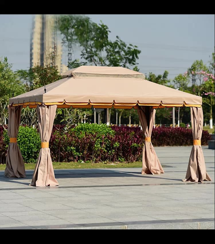 Luxury Aluminum 4x4 Large Gazebos Pavilions Outdoor Alloy Roman Tent