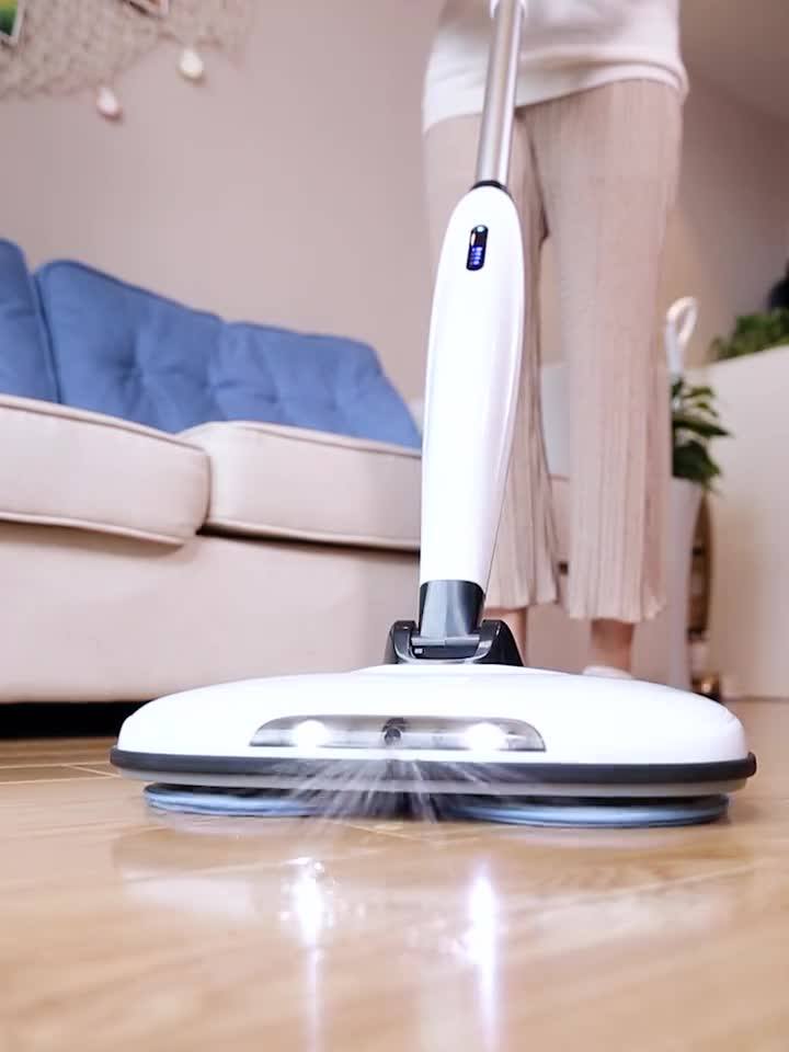 2019 New Style Cordless Dual Spin Electric Spray Floor Cleaner Mop