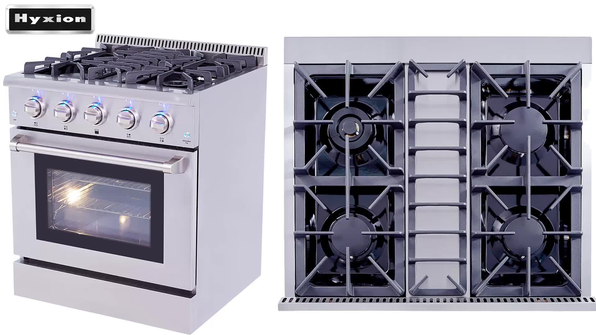 Hyxion 36/48 Inch Ng/lpg 6 Burner Stove New Gas Stove With Home Kitchen