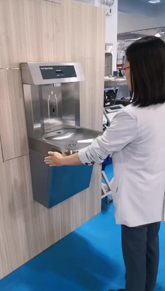 Wall Mounted Stainless Steel Touchless Bottle Filler Direct Straight