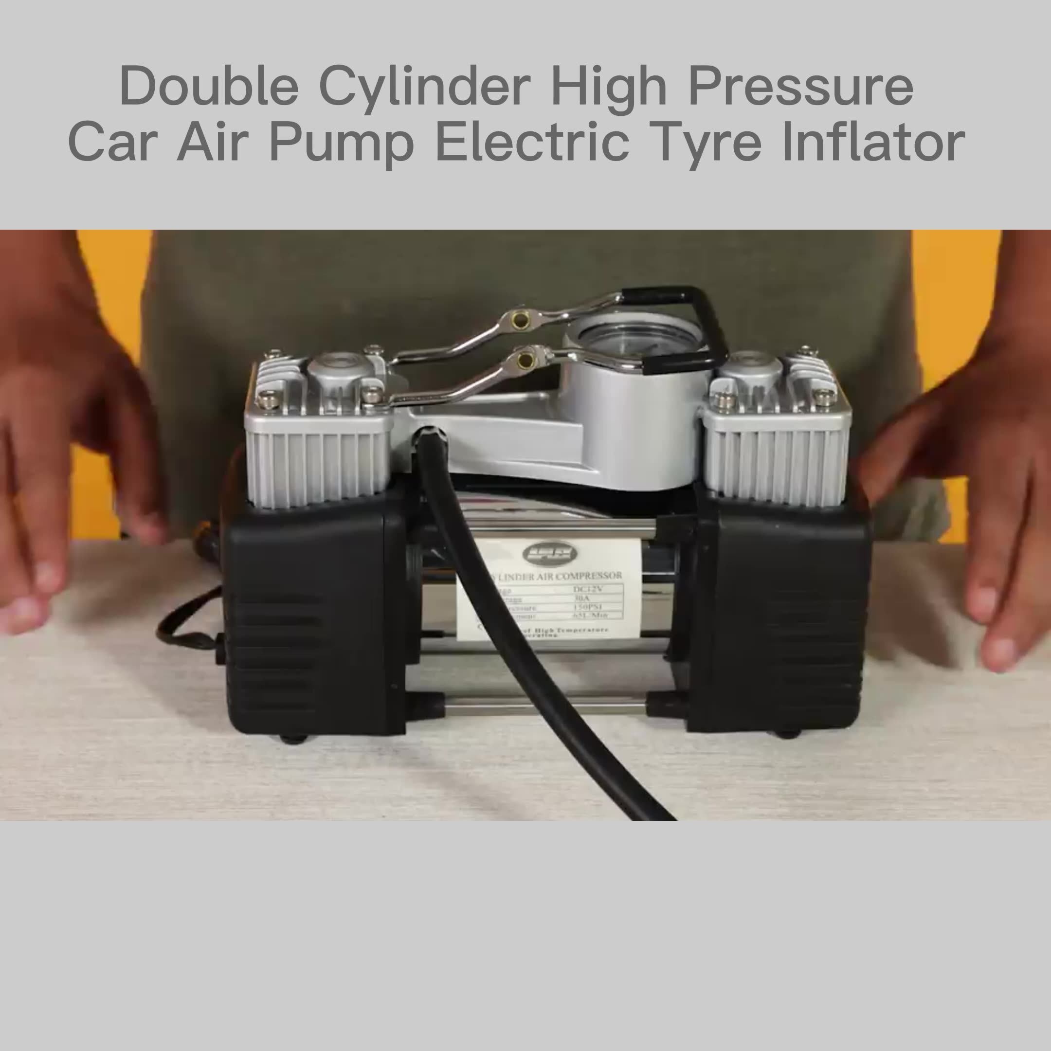 Mini Car Air Compressor Double Cylinder Air Compressor Ce Approved