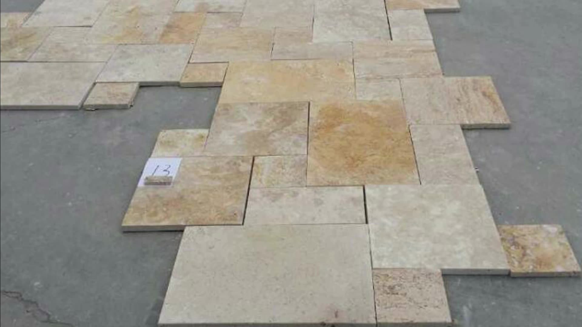 French Pattern Outdoor Titanium Stone Travertine Tiles For Driveway And Wallway On Sale Buy