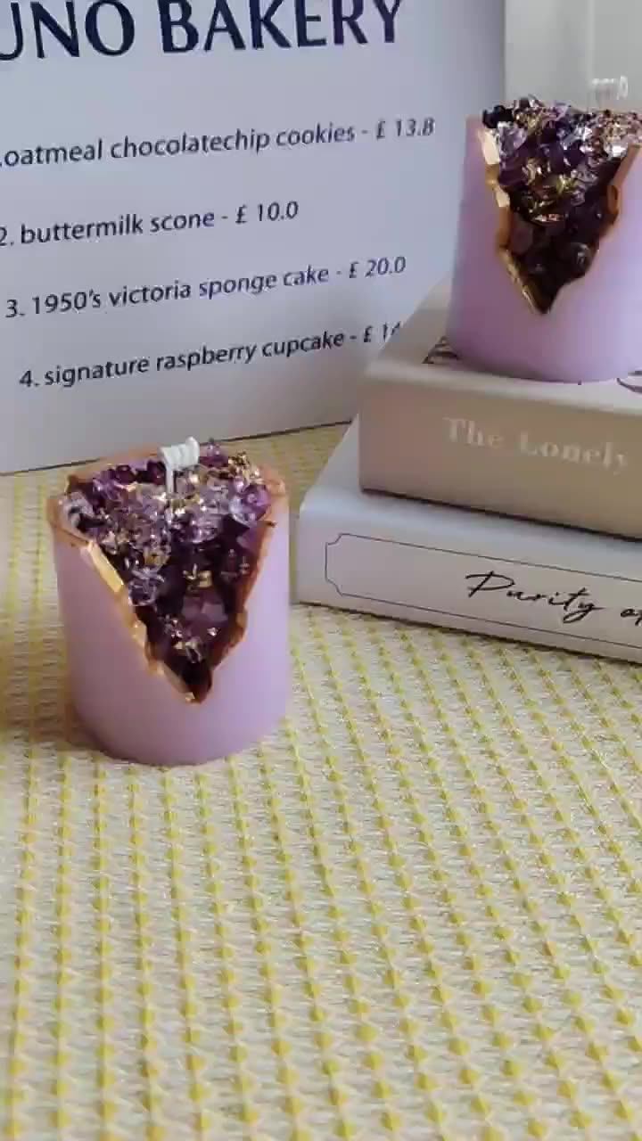 Healing Crystal Candles Gold Leaf Crystals Luxury Aromatherapy Aroma