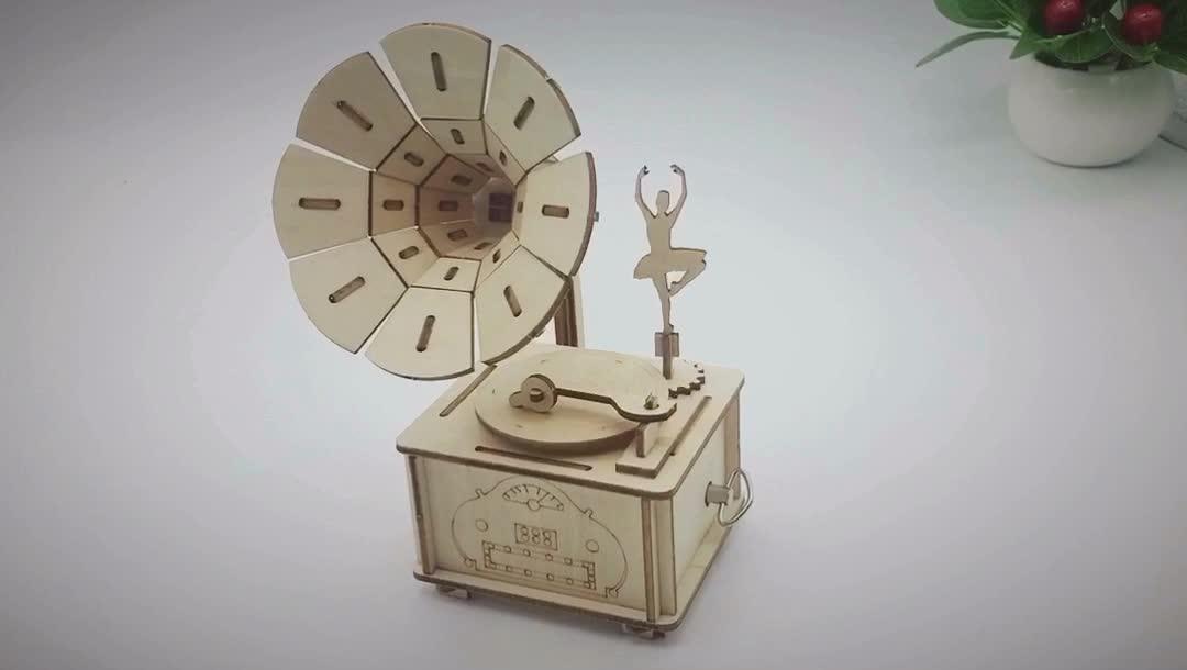 Spinning Ballet Dancer Laser Cut Wooden Music Box Buy Wooden Music