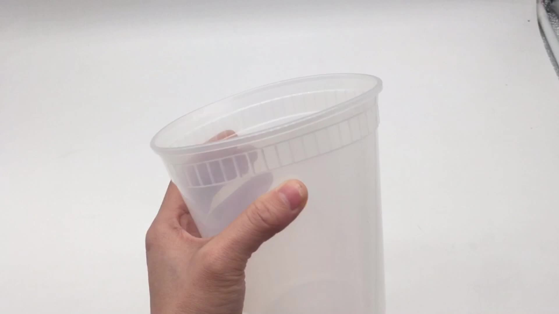 32oz Food Storage Containers With Lids,Freezer Clear Deli Cups,Bpafree