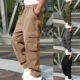 Amazon New Men's Overalls European and American Men's Loose Straight Casual Pants Men's Overalls Pocket Pants