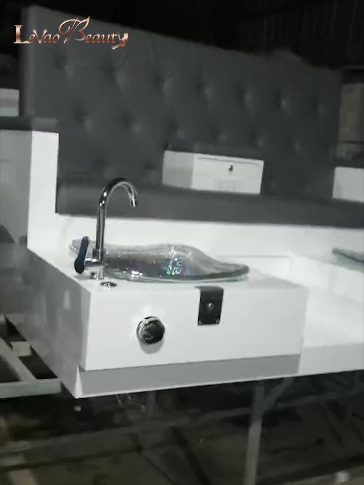 Luxury Nail Salon Furniture Chaise Foot Spa Nail Massage Pedicure Chair