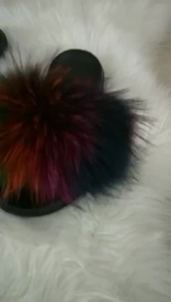 wholesale fur slides