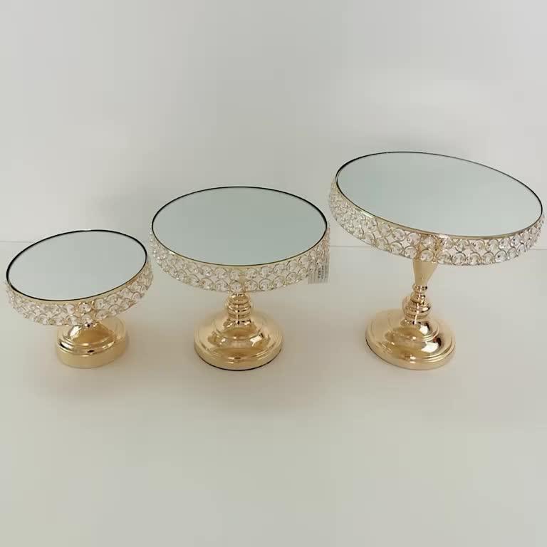 Wholesale Gold Crystal Wedding Cake Stand Riser For Wedding Table Centerpiece Buy Gold Wedding