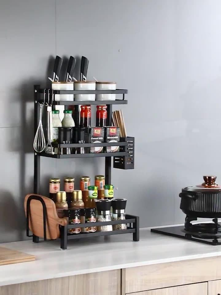 Factory Direct Sale Multifunctional Box Spice Seasoning Storage Rack