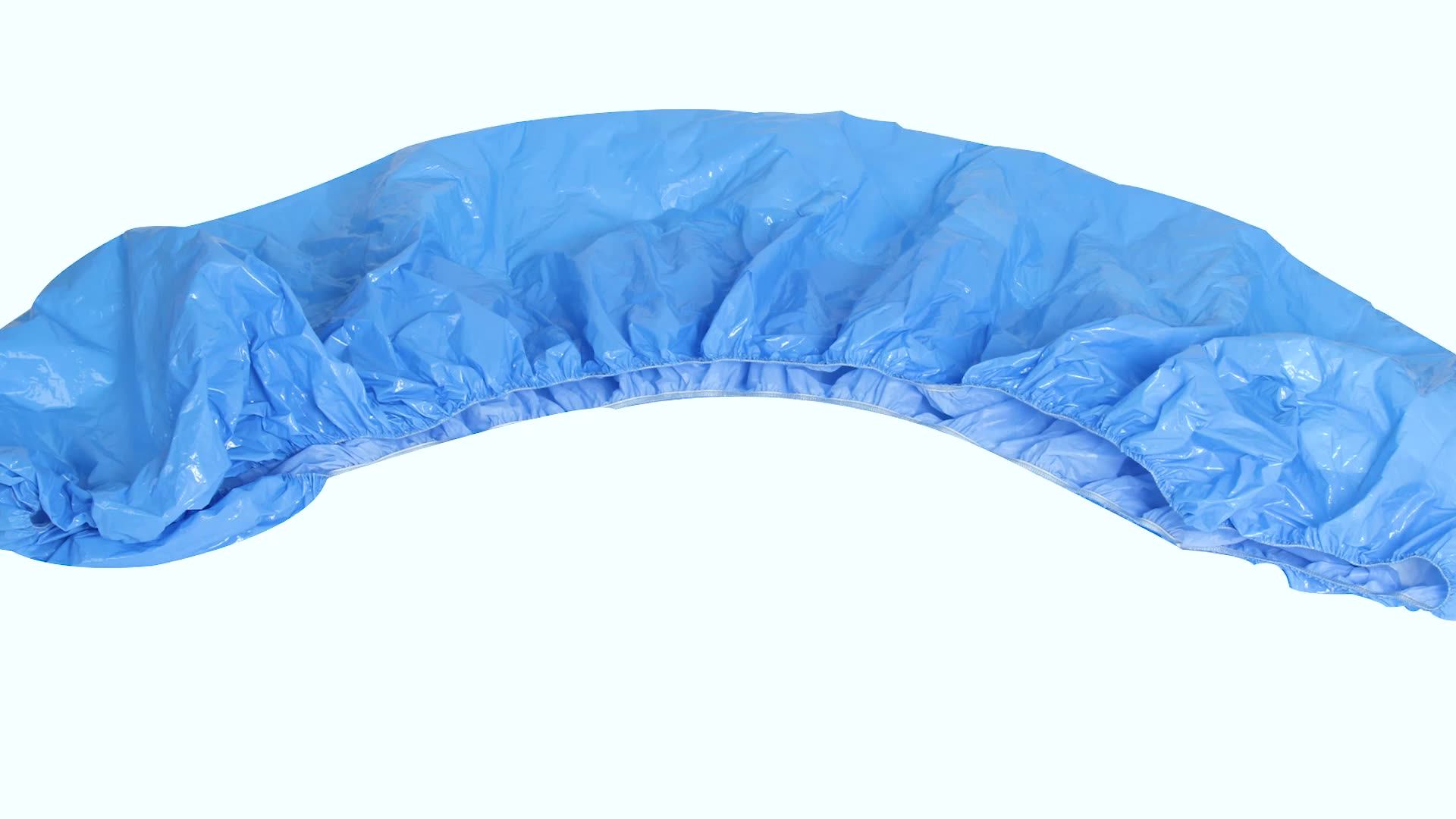 100*221cm Ss Nonwoven Laminated Pvc Flim Disposable Elastic Bed Cover