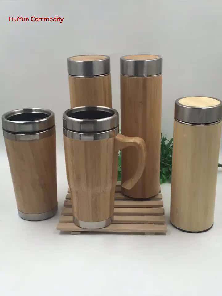 Eco Friendly Bamboo Tumbler With Infuser&strainer,Stainless Steel