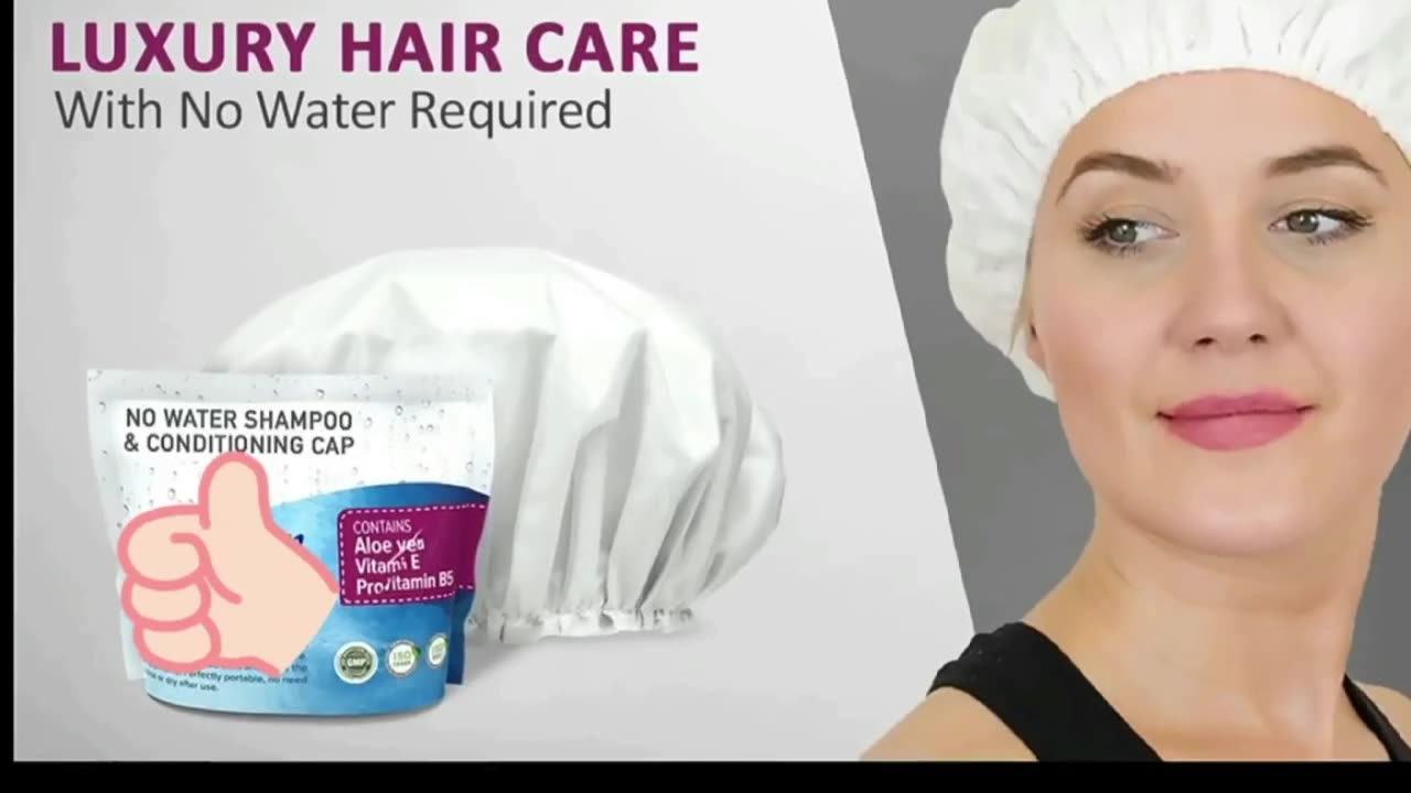 Disposable Bathing Shampoo Shower Wet Caps Hasslefree Hair Washing Caps For Elderly Bedridden