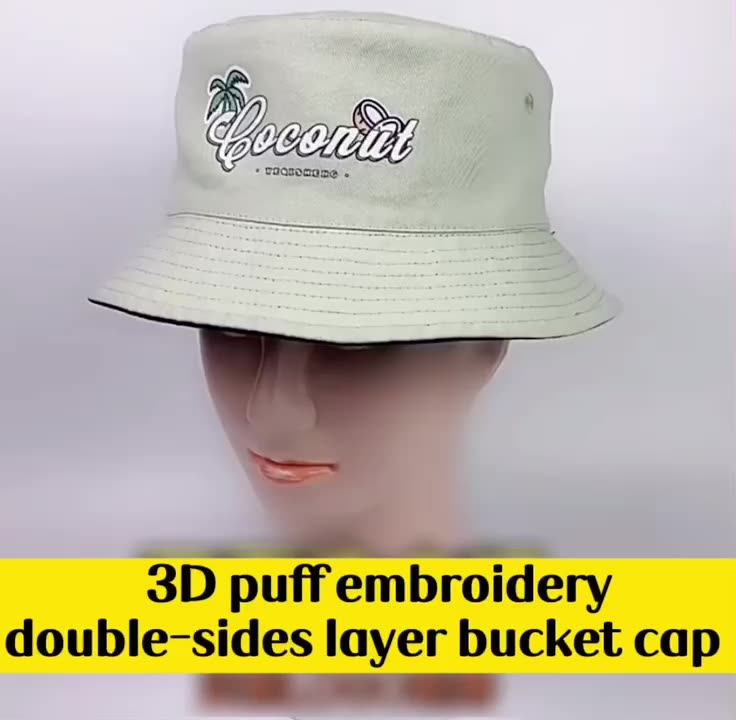 Wholesale Summer Women Black Bucket Hat Custom Embroidery Logo Plain