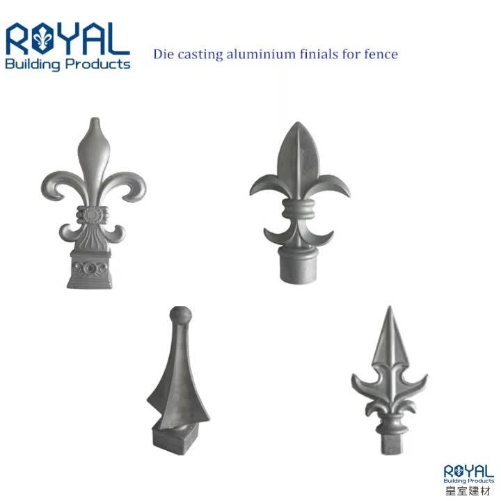 High Quality Powder Coating Cast Aluminum Finials For Aluminum Fence