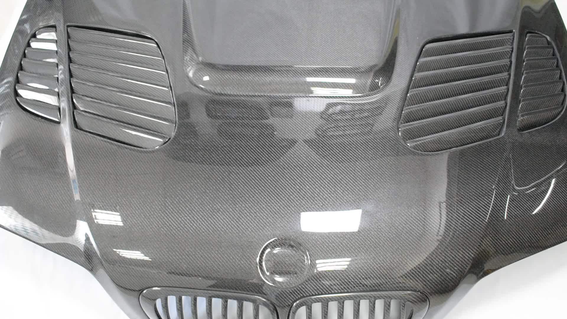 Gtr Style Carbon Fiber Engine Hood For Bmw 3 Series E46 2d 4d