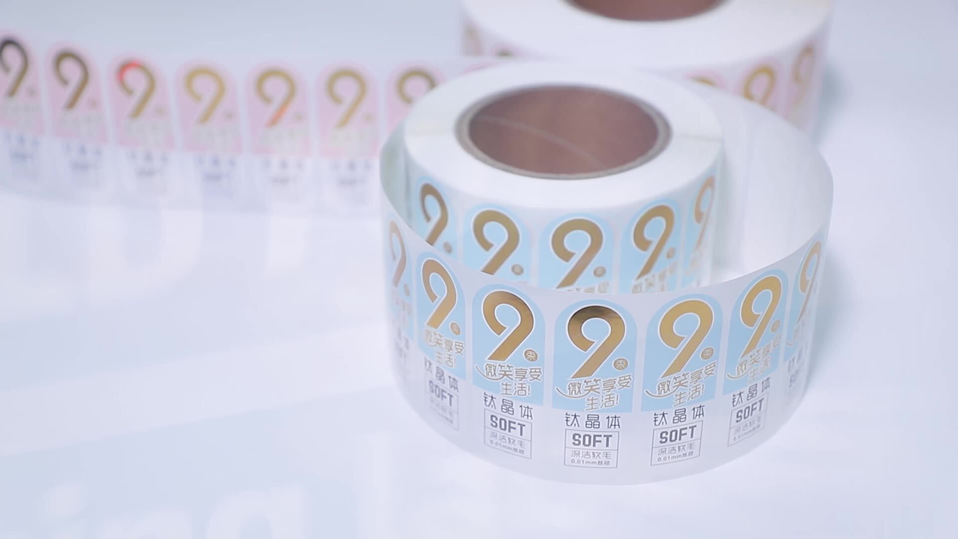 Custom Sticker Printing Vinyl Glossy Spot Uv Transfer Adhesive Logo