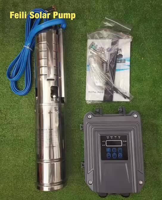 3kw 2.2kw Solar Powered Submersible Well Water Pump 150m High Pressure