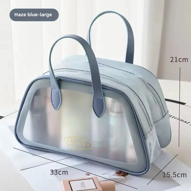 New Dry and Wet Separate Toiletry Bag Large Capacity Cosmetic Bag Simple Portable High Color Waterproof Swimming Storage Bag