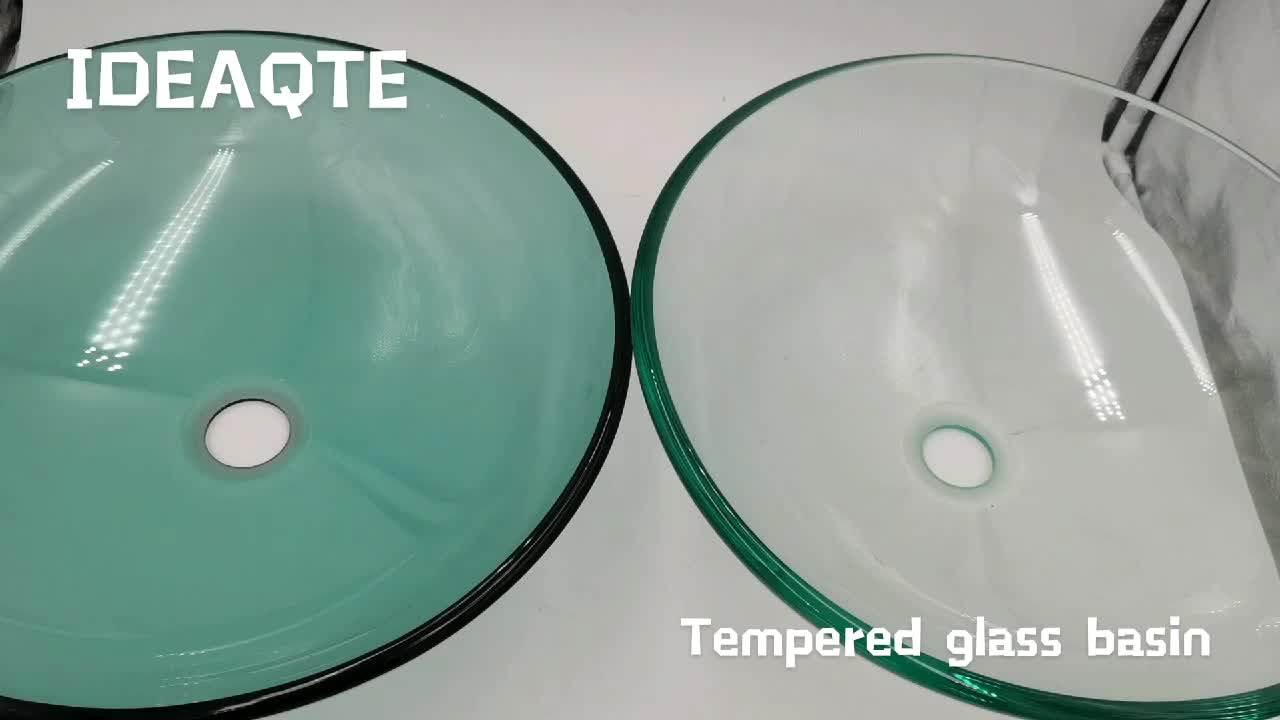 Cheap Vanity Counter Vessel Bathroom Sink Bowl Top Wash Basin Glass