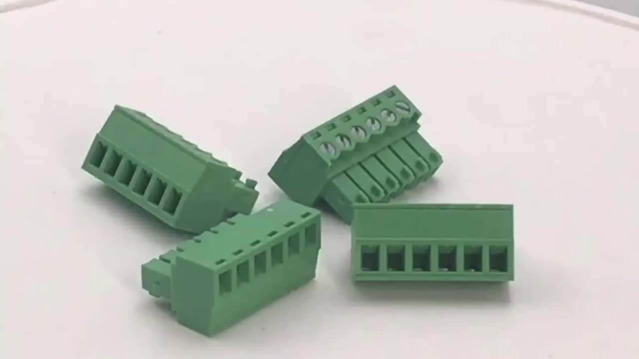3.50/3.81mm Pitch Phoenix Male And Female Plug Connector Pcb Green