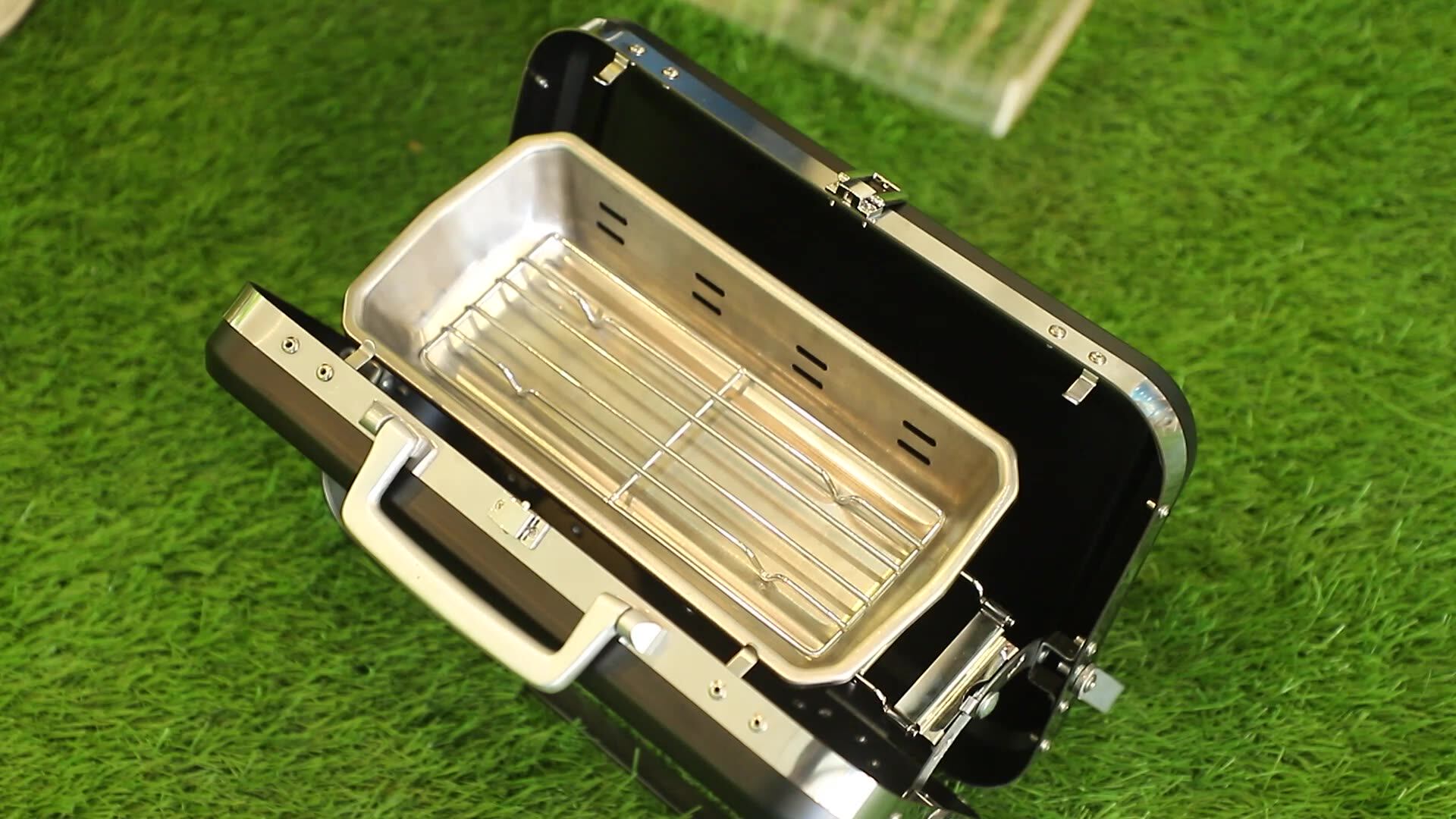 New Suitcase Design Stainless Steel Portable Barbecue Grill Folding
