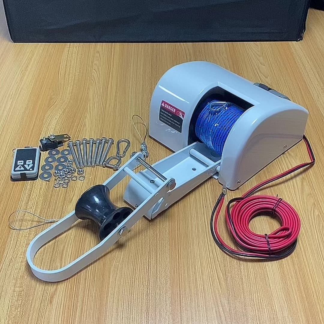 Marine Boat Pontoon 35 Electric Anchor Winch 100 Ft Rope Freshwater