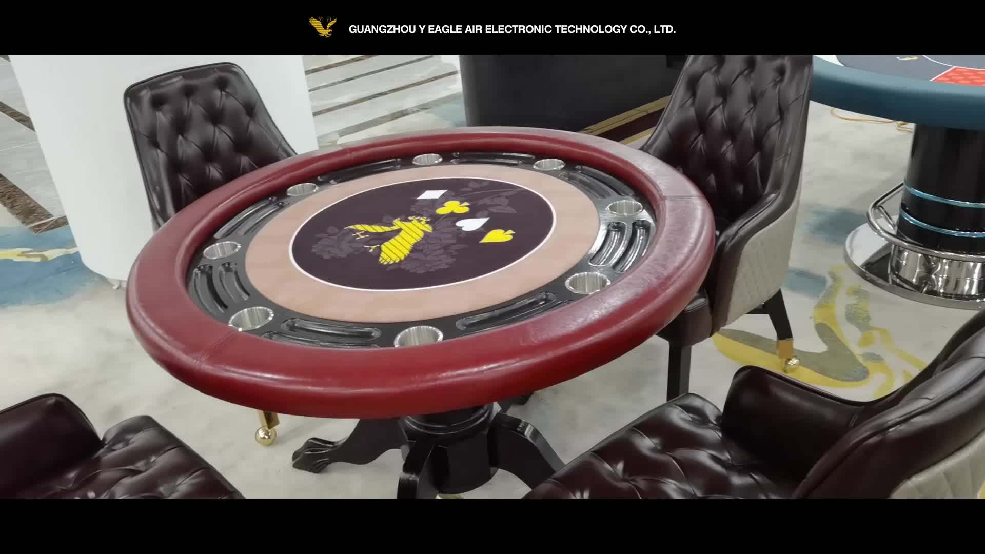 Yh 48 Inch Casino Solid Wooden Leg Oval Poker Table Round Poker Table