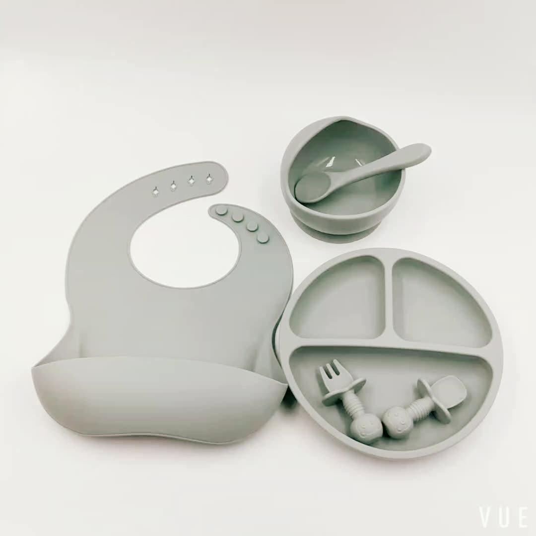 Wholesale Customized Baby Soft Bpa Free Baby Plates Silicone With Spoon And Fork Buy Silicone