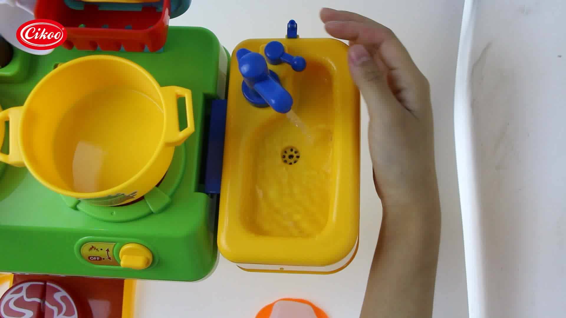 Real Water In Sink Kids Play Kitchen Set Toy Battery Operated Cooking Utensil Buy Kids Kitchen