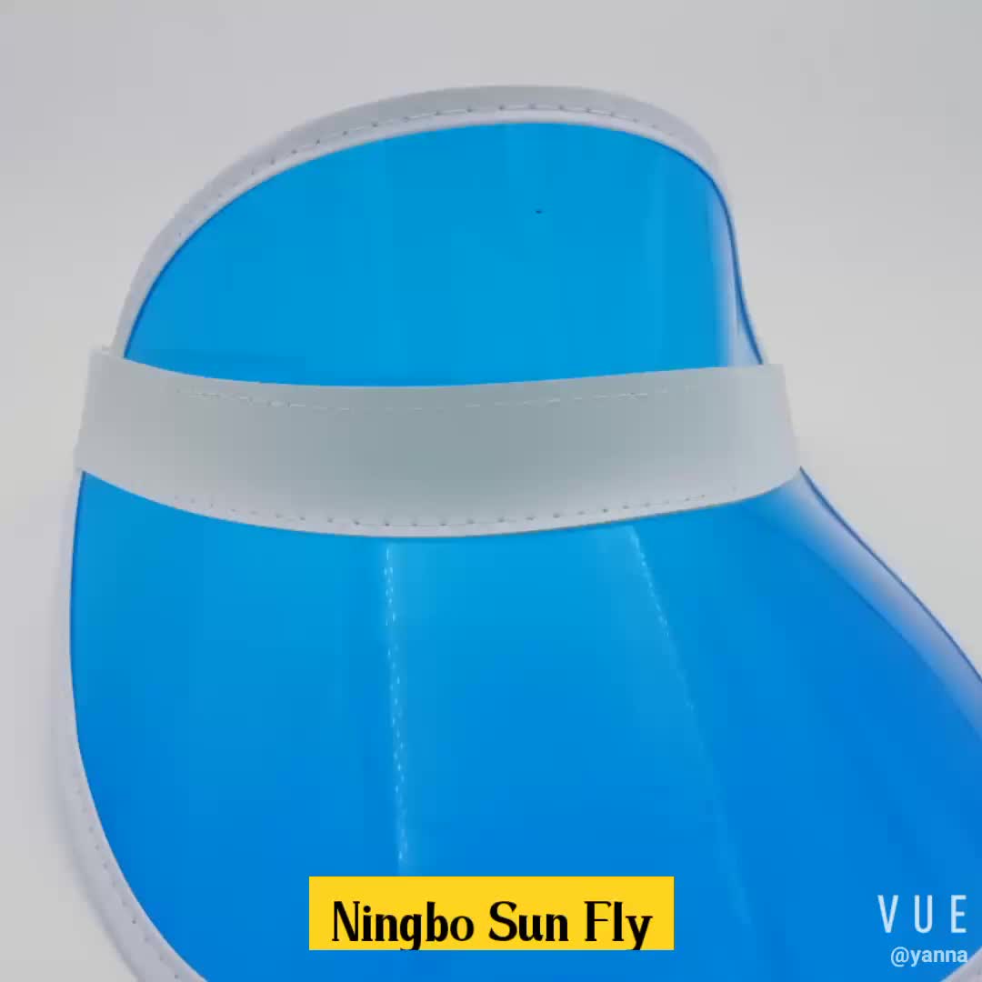 Custom Cheap Plain Cap Printing Multicolor Plastic Sun Visor Pvc