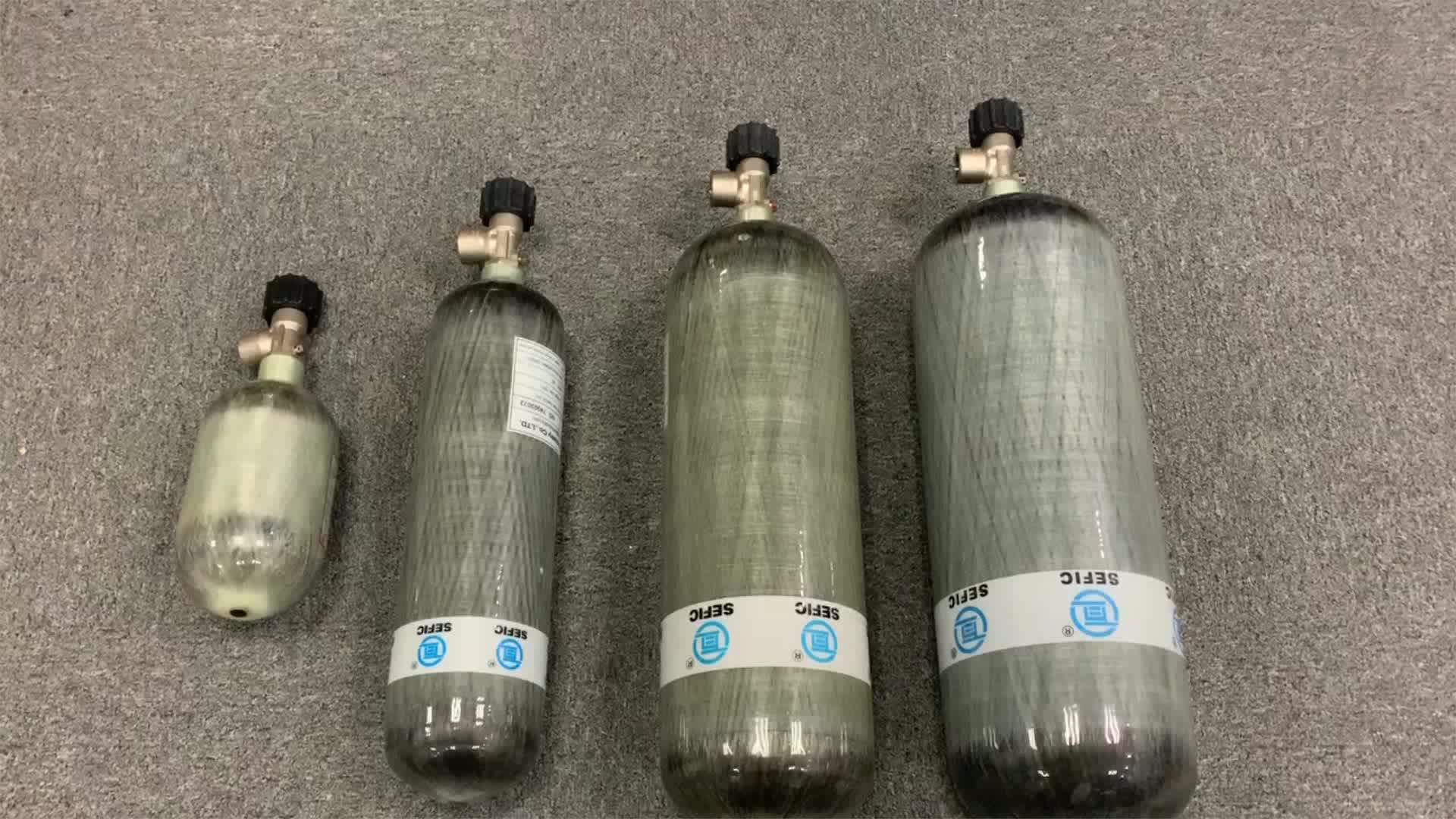 Good Quality Wrapped Composite Carbon Fiber Scuba Gas Cylinder