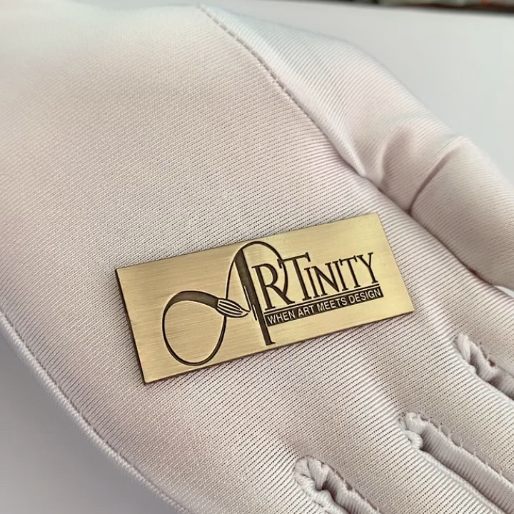 Personalized Gold Bag Fitting Customized Brand Logo Name Plates/label