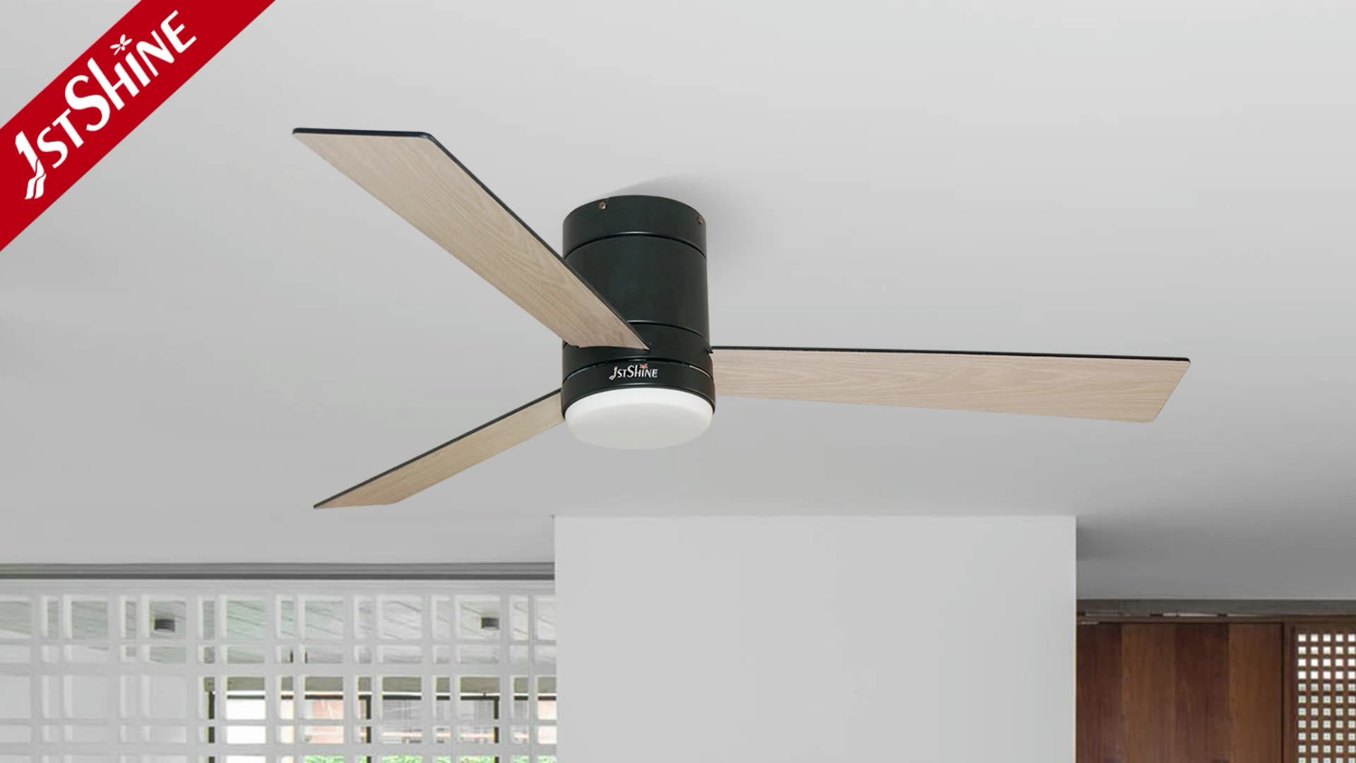 1stshine Led Ceiling Fan 52 Inch Indoor Decorative 3 Plywood Blades