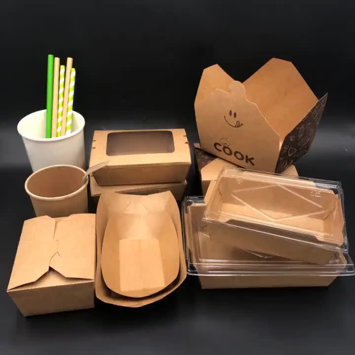 Fancy Biodegradable Eco Food Container Take Away One Single Use