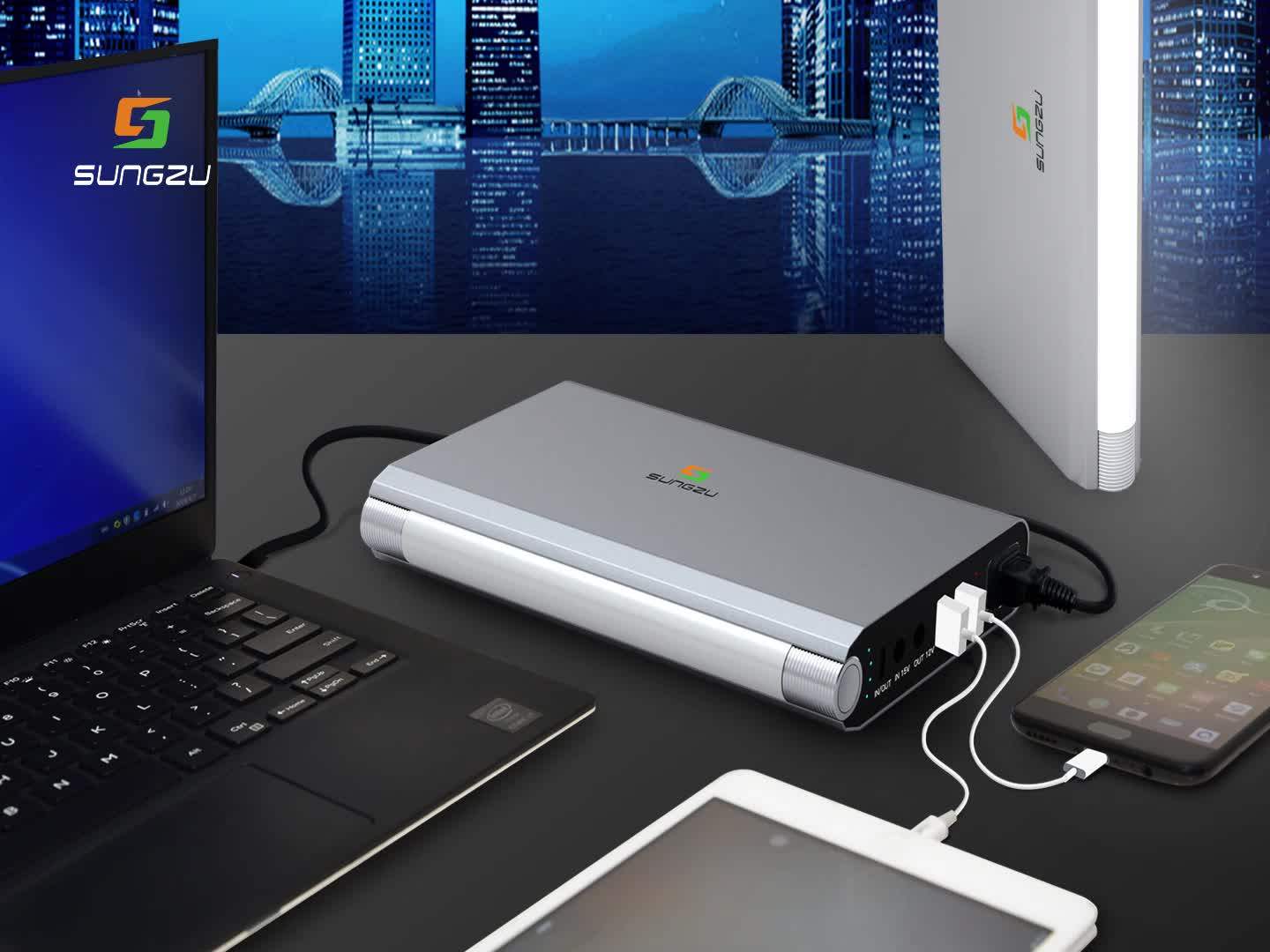 Portable 100w Ac Power Bank 27000mah Dc 12v Usb 5v Type C 5v To 20v