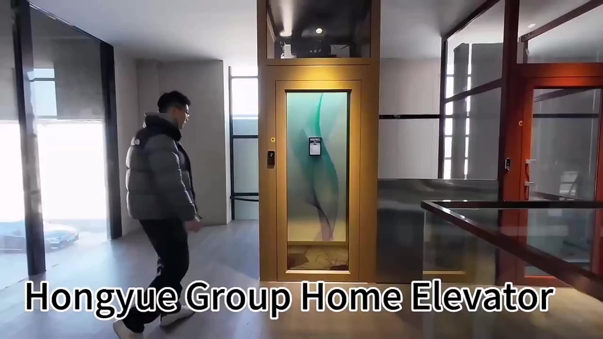 Compact Small Residential Home Villa Elevator Indoor Outdoor 2 Persons