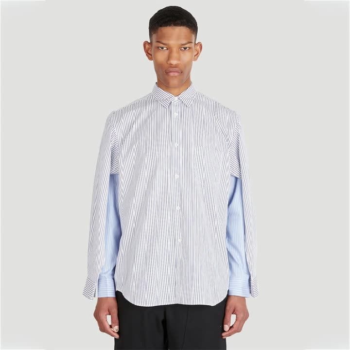 Oem Men Turn-down Collar Stripe Shirts 
