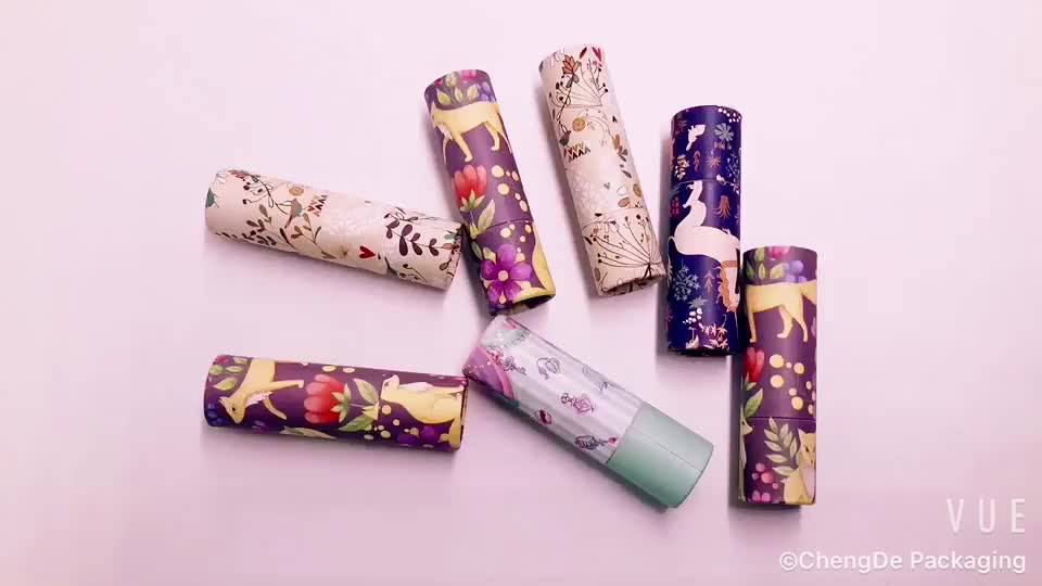 Eco Friendly Round Cardboard Paper Lipstick Tube Twist Up Paper Tubes