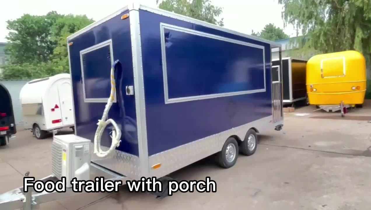 Commercial Concession Trailer Fast Food Snack Shop Fully Equipped Pizza