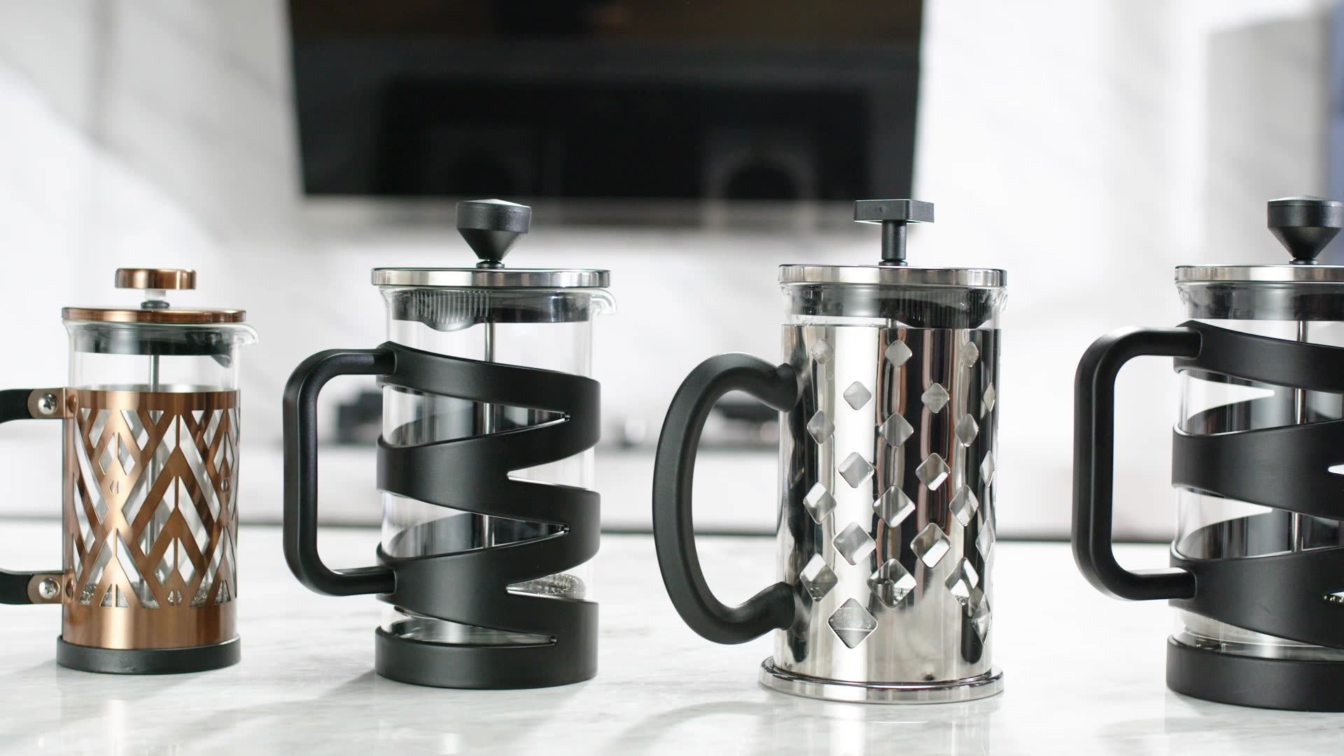 New Arrival Plastic Coffee French Press Glass Coffee Plunger With Ss304