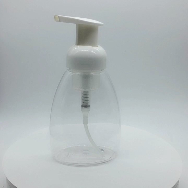 250ml 300ml Pet Clear Hand Wash Soap Dispenser Foam Pump Bottles With