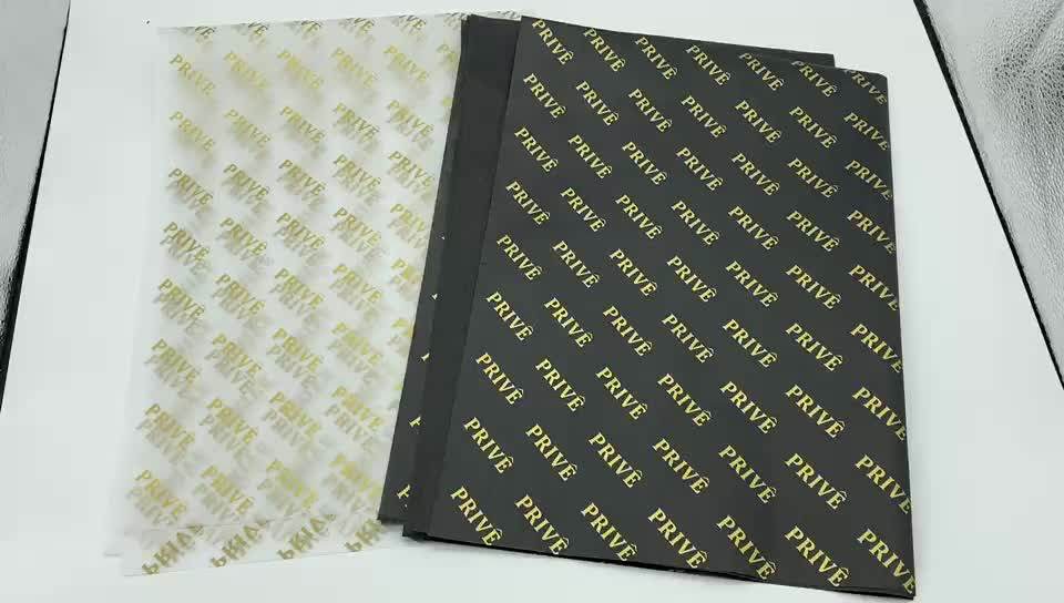 Custom Gold Logo Brands Names Tissue Wrapping Paper Logo For Shoe Paper