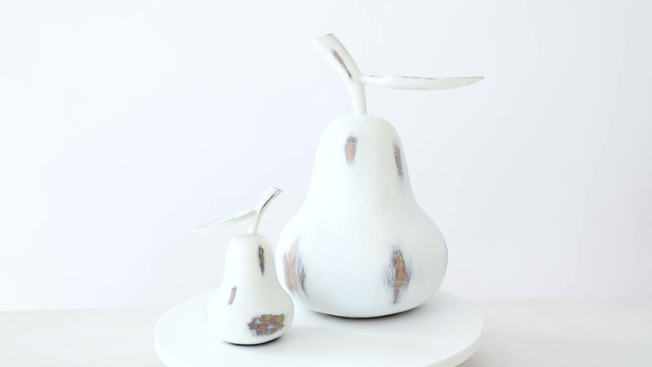 Wholesale Resin Household White Pear Decor Craft Supplies Craft