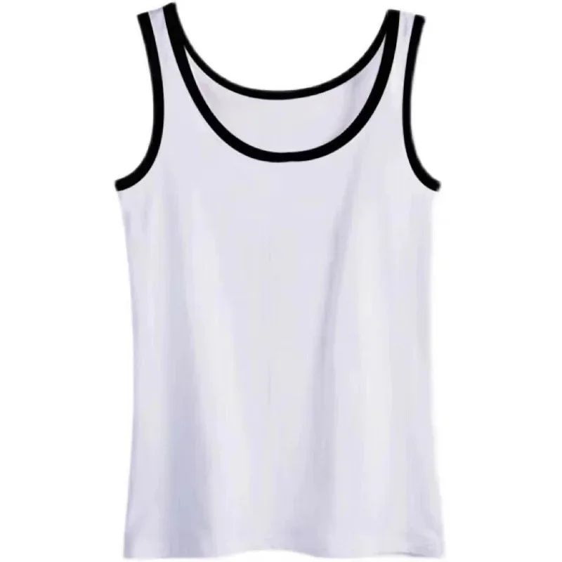 Women's Summer New Sleeveless Tank Top Backless Top Korean Style Elegant Versatile Loose Top for Layering or Outwear, Instagram Trendy