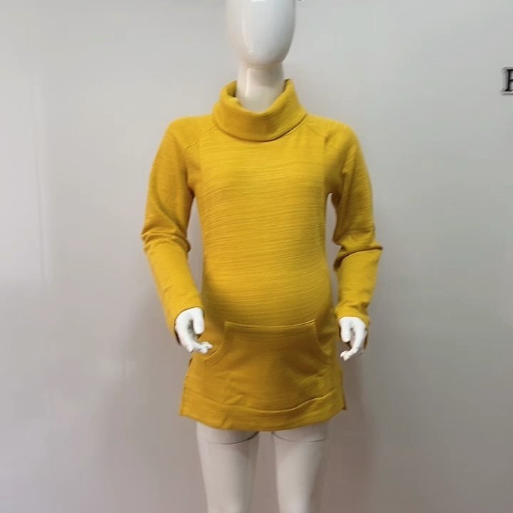 Emotion Moms Winter Maternity Hoodie Turtleneck Breastfeeding Sweater