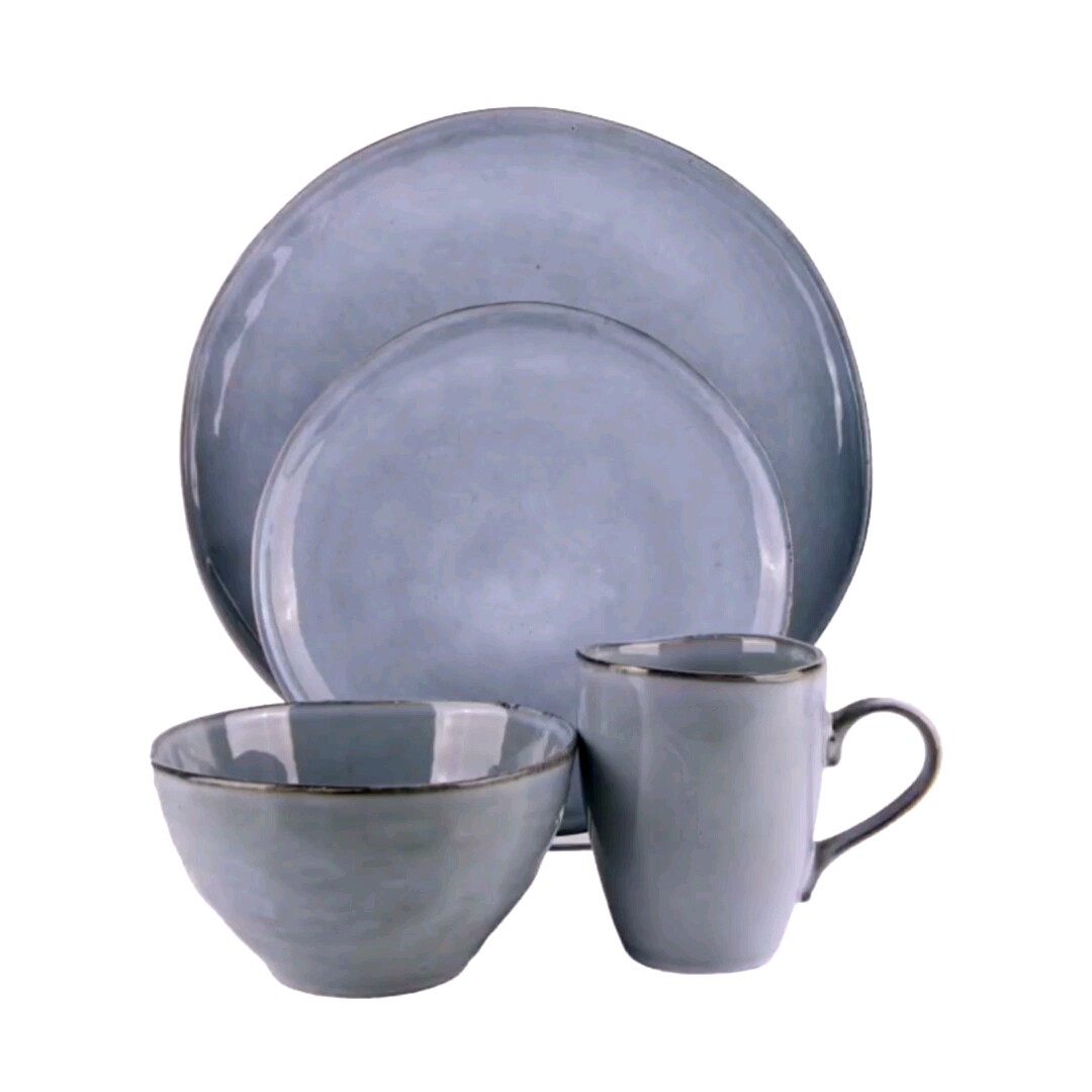 Personality Light Gray Ceramic Dishes Stoneware Style Western Food
