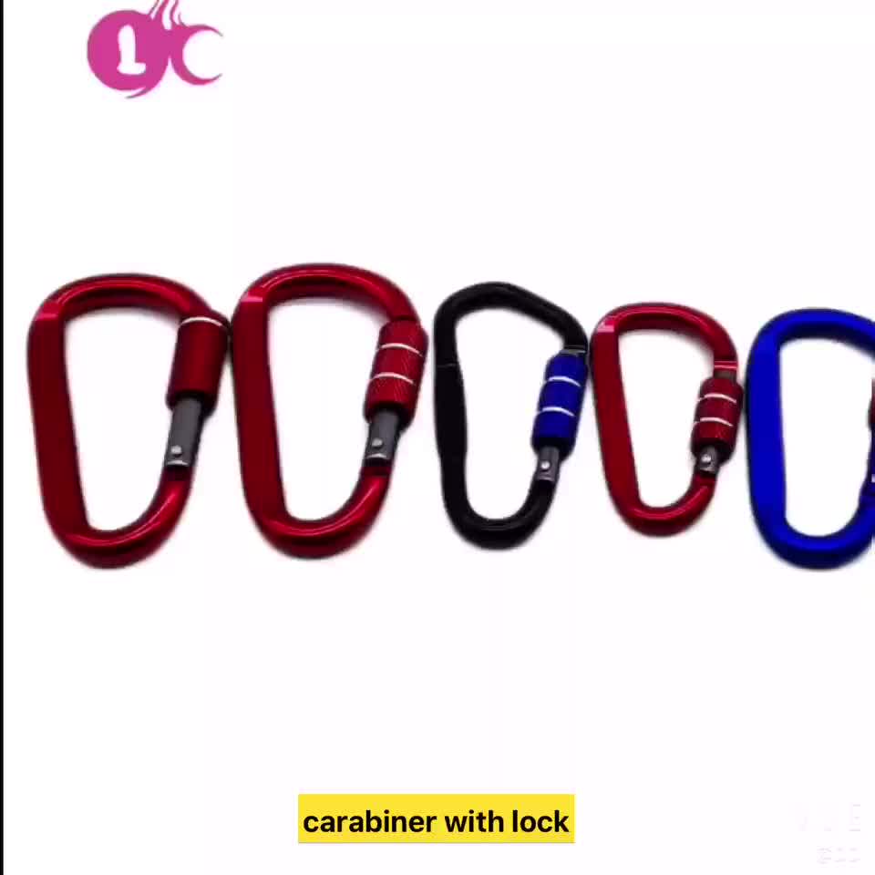 Manufacturer Custom Logo Customized Mini Carabiner With Screw Lock