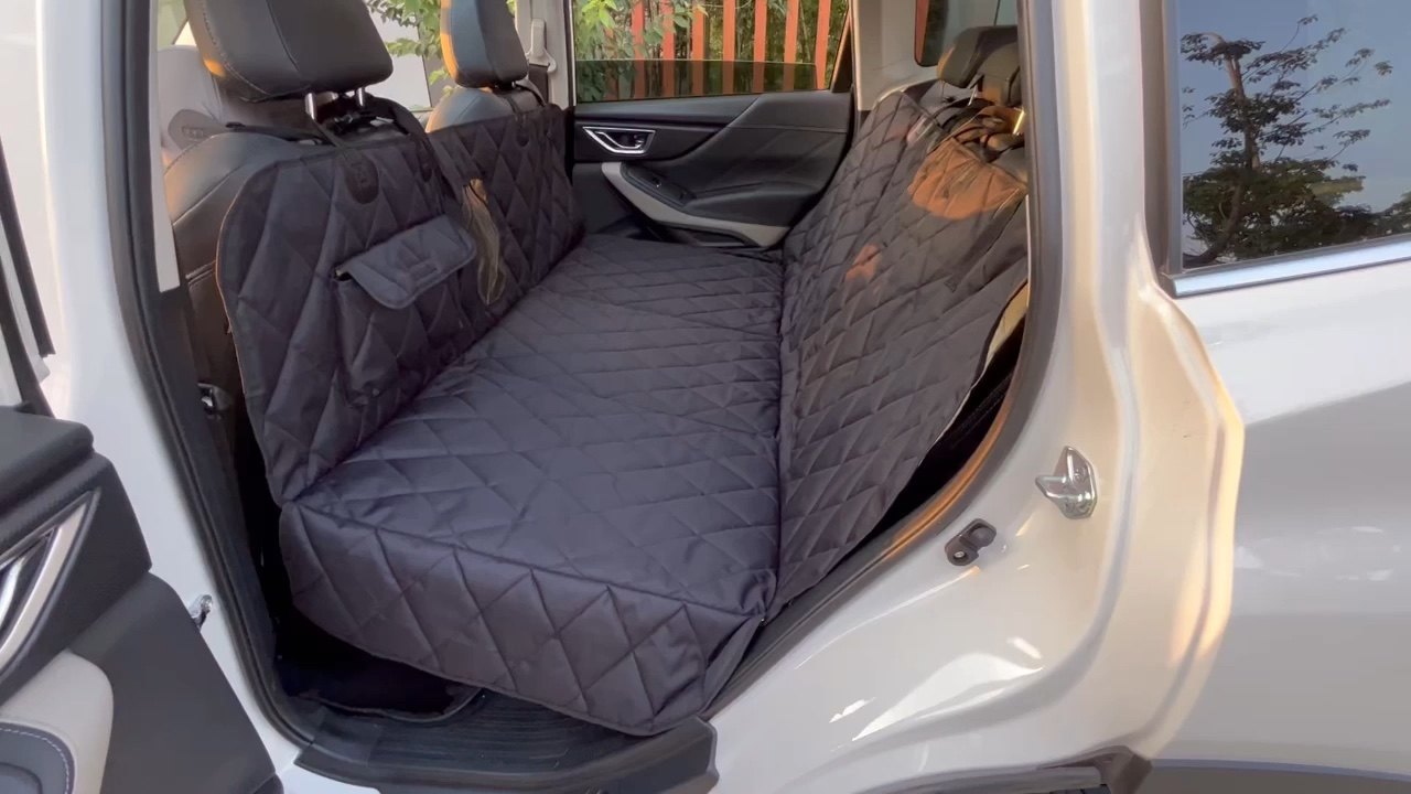 Extra Padded Back Seat Extender For Dogs,Backseat Car Dog Bed With Hard