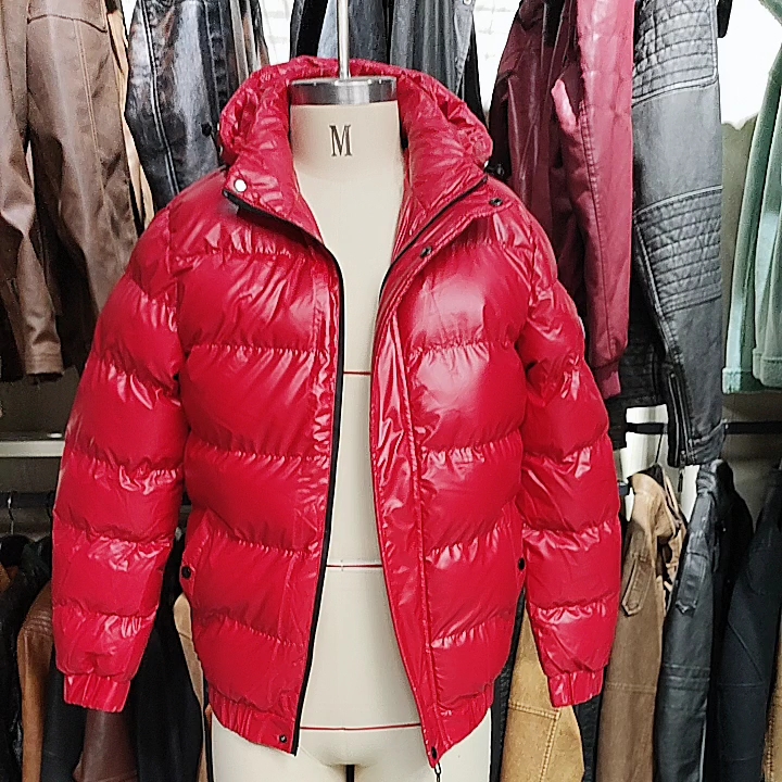 Oem Men Winter Casual Down Coat Hooded Warm Padded Shiny Bubble Coat For Men Buy Casual Down